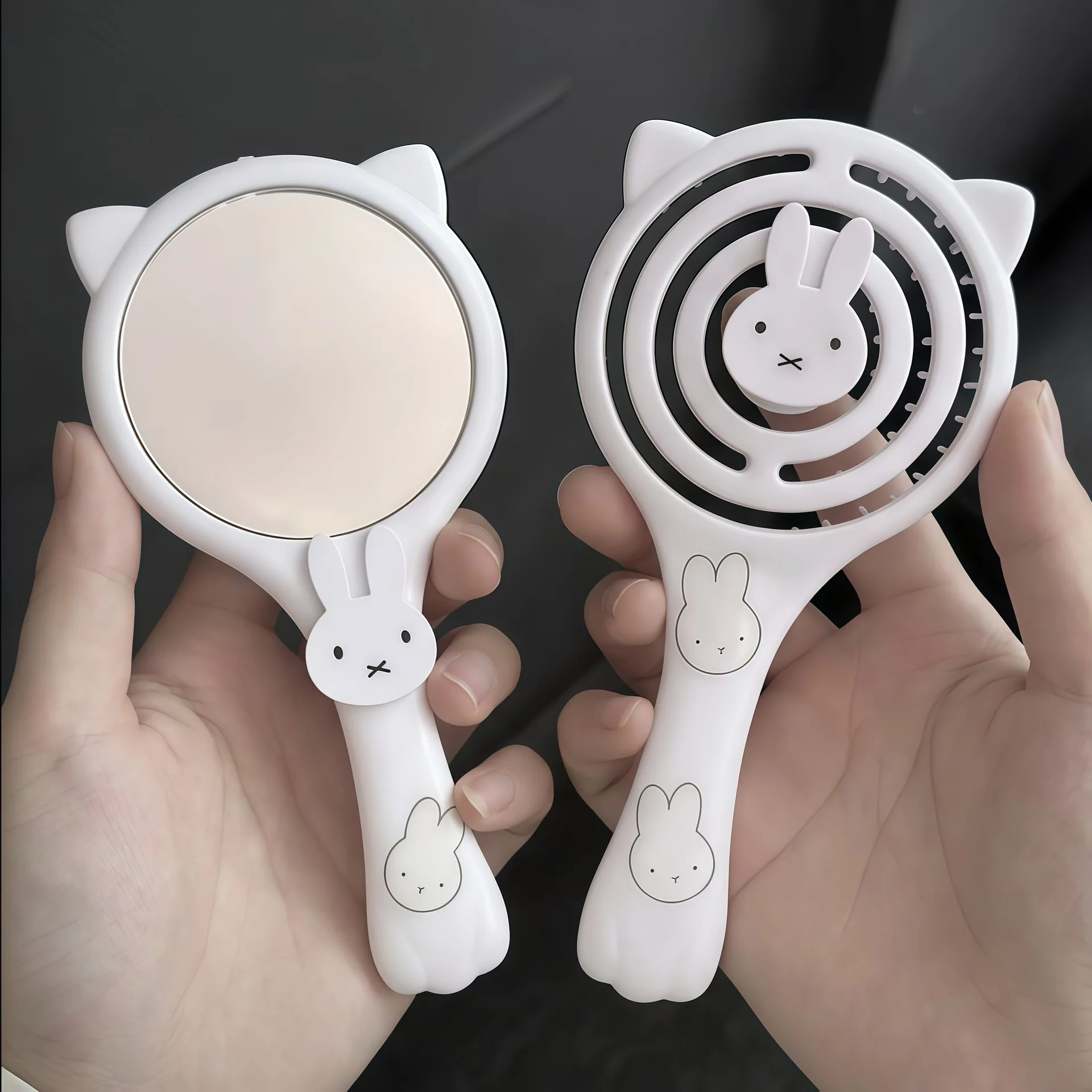 Cute Miffy Rabbit Mirror Comb  - đánh giá và giá Hair Care Products